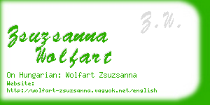 zsuzsanna wolfart business card